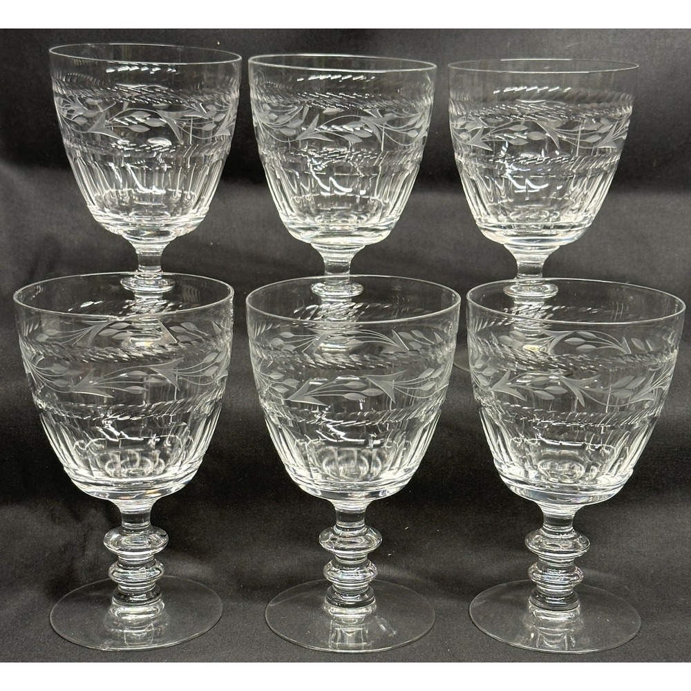Fostoria Minuet Clear Crystal Wine or Water Glass 148433, 4 in, discontinued - Picture 4 of 7
